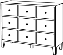 Cómoda triple