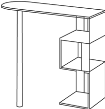Mesa alta / bar