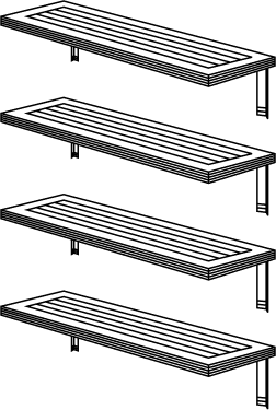 Estante de madera