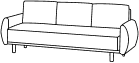 Sofá 3 cuerpos (estándar, no convertible)